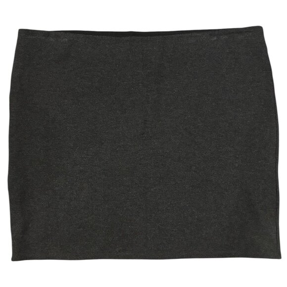LOFT Charcoal Gray Knit Skirt | Size XL Pull-On Mini Rayon‎ Blend - Picture 4 of 4